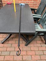 Gordijn stang uitschuifbaar zwart, Huis en Inrichting, Stoffering | Gordijnen en Lamellen, Ophalen, Zo goed als nieuw, Zwart, 150 tot 200 cm