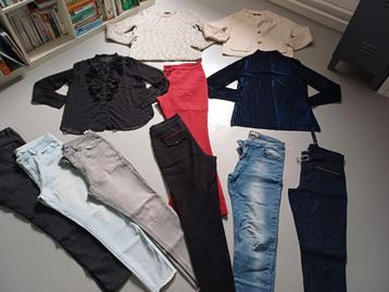 Mooi pakket dames 38 40 trui, vest, blouse, (spijker) broek beschikbaar voor biedingen