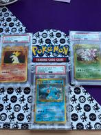 Pokemon kaarten: Meganium, Feraligatr en thyplosion in PSA 7, Ophalen of Verzenden, Zo goed als nieuw, Meerdere kaarten
