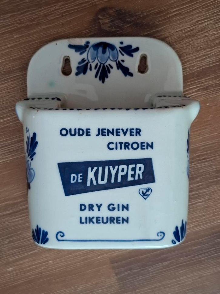 Vintage de Kuyper oude jenever asbak - wandmodel, Verzamelen, Merken en Reclamevoorwerpen, Gebruikt, Gebruiksvoorwerp, Ophalen of Verzenden