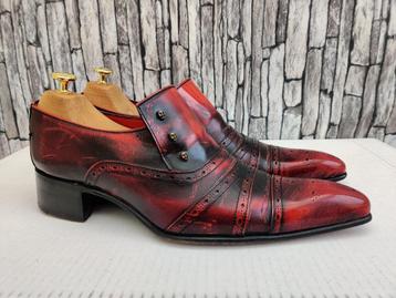 Unieke Jeffery West skull loafers - Rood/zwart - Mt 42 (8uk) beschikbaar voor biedingen