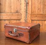 Koffer bruin 36 x 37 x 17 cm origineel vintage retro, Sieraden, Tassen en Uiterlijk, Gebruikt, Ophalen of Verzenden