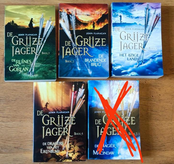 De Grijze Jager 1 t/m 4 - John Flanagan, Boeken, Fantasy, Zo goed als nieuw, Ophalen of Verzenden