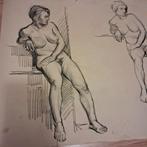 Naakt tekening houtskool, Ophalen of Verzenden