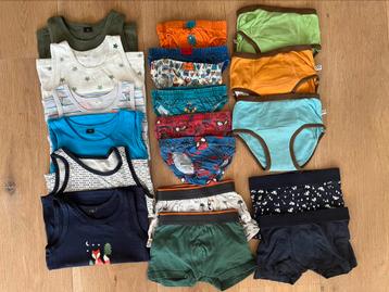 Pakket hemdjes en onderbroeken jongen mt 92 (19 stuks) beschikbaar voor biedingen