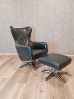 Prominent leren design relax fauteuil, Huis en Inrichting, Fauteuils, Prominent, Ophalen of Verzenden, Metaal, Nvt