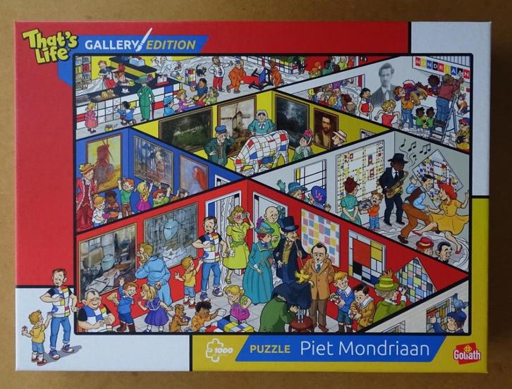 Gallery Edition legpuzzel - Piet Mondriaan, Hobby en Vrije tijd, Denksport en Puzzels, Zo goed als nieuw, Legpuzzel, 500 t/m 1500 stukjes