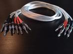 SPEAKER-CABLE 2X1.5M BI-WIRE SILVER/COPPER INCL SILVER PLUGS, Audio, Tv en Foto, Audiokabels en Televisiekabels, Ophalen of Verzenden
