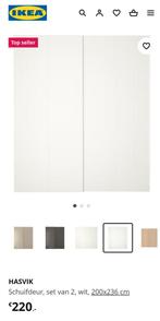 Ikea pax schuifdeuren hasvik, 200 cm of meer, Zo goed als nieuw, 200 cm of meer, Ophalen