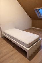 Bed, Ophalen, 90 cm, Eenpersoons, Wit