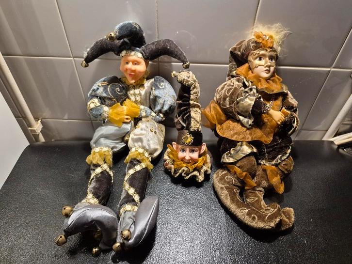 Harlekijn poppen verzameling, Verzamelen, Beelden en Beeldjes, Gebruikt, Mens, Ophalen of Verzenden