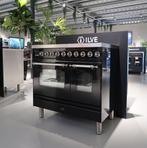 Inductiefornuis 90cm dubbele oven ILVE glanzend zwart, Witgoed en Apparatuur, Fornuizen, 60 cm of meer, Nieuw, Ophalen of Verzenden