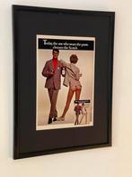 Vintage 1970’s Whisky Advertentie White Horse Frame Mancave, Ophalen of Verzenden