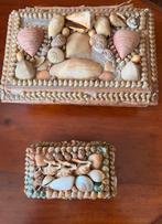 Twee vintage schelpen dozen, Ophalen of Verzenden, Zo goed als nieuw, Bruin