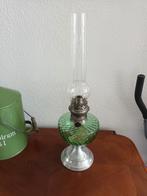 Antieke petroleumlamp / Olielamp met lont en glas, Antiek en Kunst, Ophalen of Verzenden