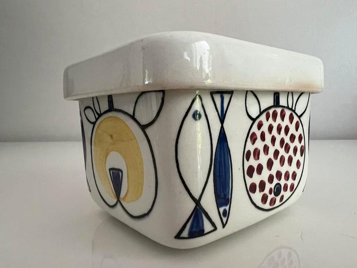 Vintage Rörstrand Pomona Dekselpot~Botervloot Visjes Westman, Antiek en Kunst, Antiek | Servies los, Ophalen of Verzenden