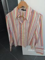 Teab 2  blouses, ruches/streep en effen. Maat 40/L, Ophalen of Verzenden, Zo goed als nieuw, Maat 38/40 (M)