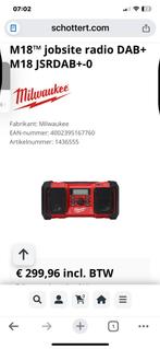 Bouwradio Milwaukee M18 JSRDAB+, Ophalen of Verzenden, Gebruikt, Bouwradio