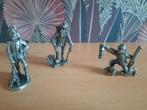 3 tinnen beeldjes, Antiek en Kunst, Antiek | Tin, Ophalen of Verzenden