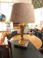 Oude koperen tafellamp met marmeren voet €145, Antiek en Kunst, Antiek | Lampen, Ophalen of Verzenden