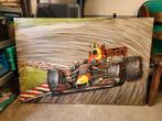 3d metalen schilderij f1/max verstappen/redbull, Ophalen, Zo goed als nieuw, Schilderij, 100 tot 125 cm