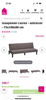 Slaapbank, Ophalen, Gebruikt, Eenpersoons, Grijs