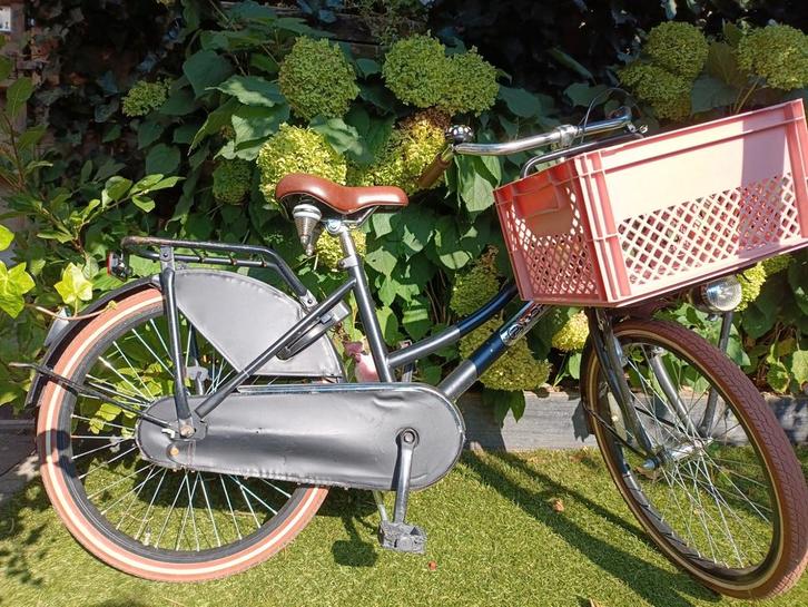 Popal Transportfiets 22 inch - Zwart, Fietsen en Brommers, Fietsen | Meisjes, Zo goed als nieuw, 22 inch, Handrem, Ophalen