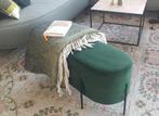 Ovale poef smaragdgroen, Ophalen, Minder dan 50 cm, 75 tot 100 cm, Zo goed als nieuw