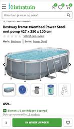 Gebruikte Bestway zwembad 427x250x100, Ophalen of Verzenden, 200 tot 400 cm, Rechthoekig, Minder dan 80 cm