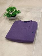 Ralph Lauren V-Hals Sweater Paars met Groen Logo - Maat L, Kleding | Heren, Truien en Vesten, Maat 52/54 (L), Paars, Ralph Lauren