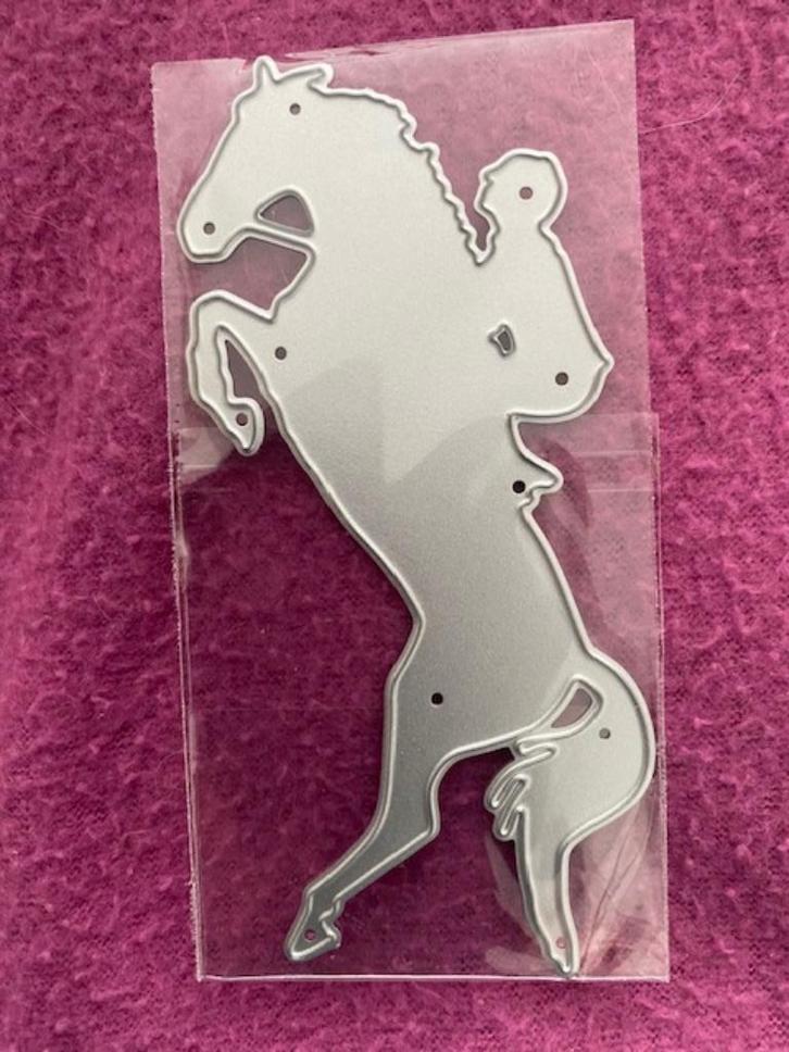 snijmal springend paard met ruiter, Hobby en Vrije tijd, Kaarten | Zelf maken, Nieuw, Pons of Mal, Dieren, Ophalen of Verzenden