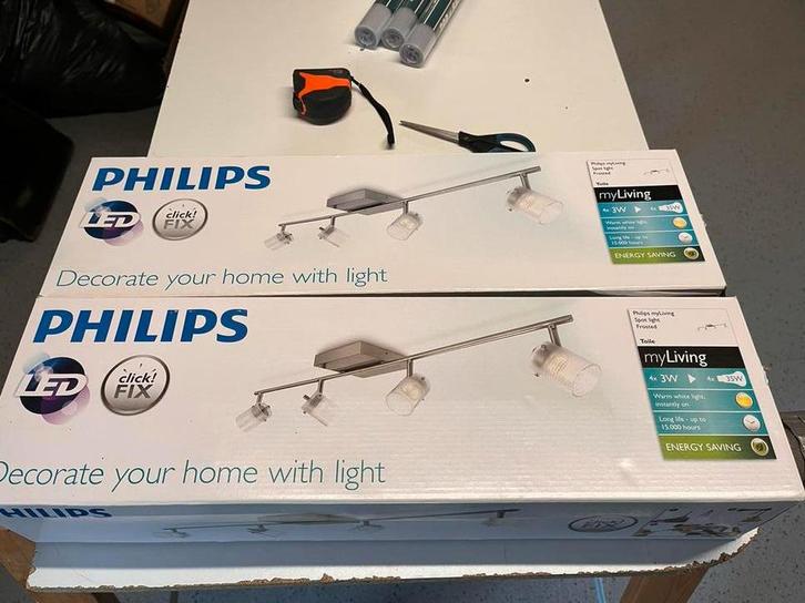 Moderne Philips MyLiving Spot Light Toile, Huis en Inrichting, Lampen | Spots, Zo goed als nieuw, Metaal of Aluminium, Ophalen of Verzenden