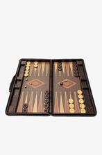 Backgammon koffer leer met rits, Hobby en Vrije tijd, Gezelschapsspellen | Bordspellen, Ophalen of Verzenden, Zo goed als nieuw