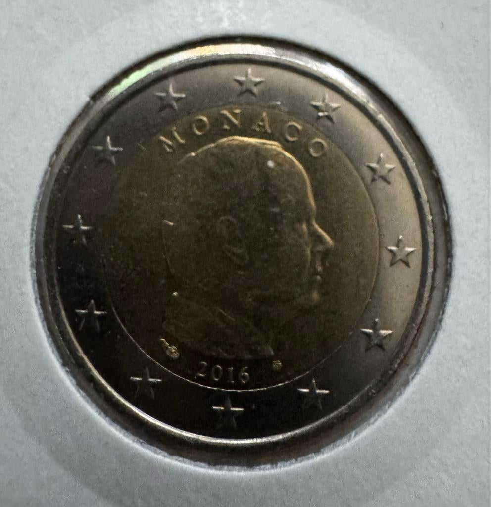 Zeldzame 2 euromunt Monaco 2016, Postzegels en Munten, Munten | Europa | Euromunten, Ophalen of Verzenden, Monaco, 2 euro, Losse munt