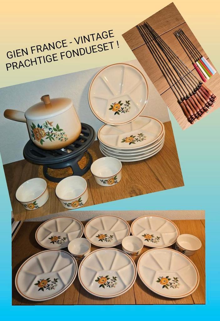 Fondueset GIEN FRANCE, zeer compleet, voor Sint of Kerst!, Witgoed en Apparatuur, Fonduesets, Zo goed als nieuw, Fondueset, Brander