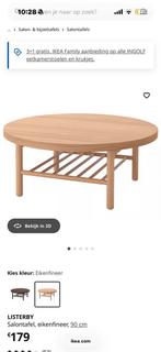 Ikea salontafel listerby, Huis en Inrichting, Tafels | Salontafels, 50 tot 100 cm, Rond, Zo goed als nieuw, Minder dan 50 cm