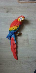 Papegaai ara rood wand hanger schutting 45 cm nieuw, Ophalen of Verzenden, Nieuw, Dier