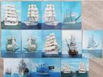 Schepen; Zeilschepen, verzameling 12 ansichtkaarten, Verzamelen, Scheepvaart, Zeilboot, Zo goed als nieuw, Kaart, Foto of Prent