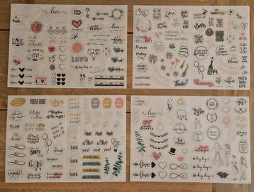 Bruiloft Gastenboek Stickers - 4 Vellen - Nieuw beschikbaar voor biedingen