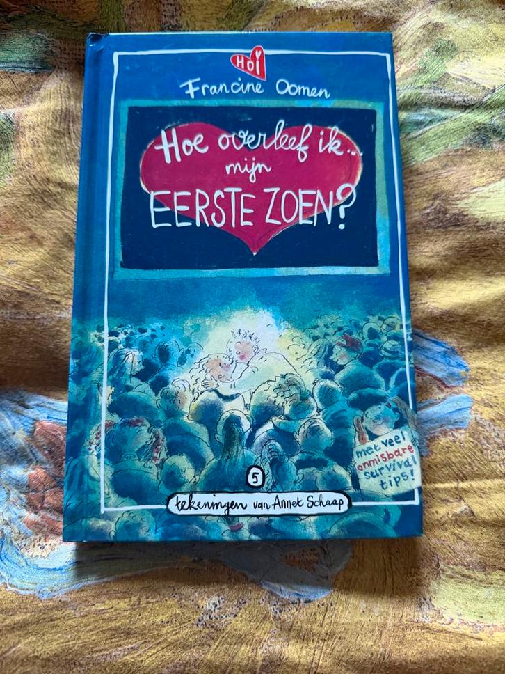 Hoe overleef ik... mijn eerste zoen?, Boeken, Kinderboeken | Jeugd | onder 10 jaar, Zo goed als nieuw, Fictie algemeen, Ophalen of Verzenden