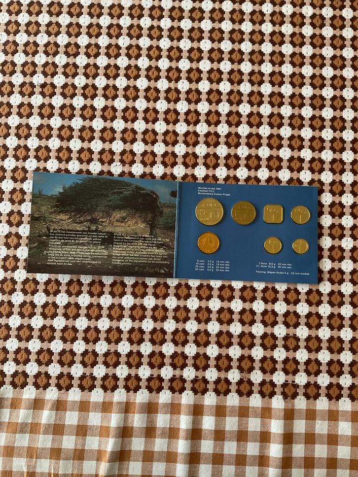 Aruba Muntset 1987 - Complete Set in Folder, Postzegels en Munten, Munten | Nederland, Setje, Overige waardes, Koningin Beatrix