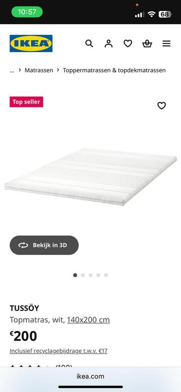 Topper Tussoy IKEA 160x200 beschikbaar voor biedingen