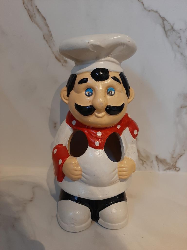 Charmante vintage keramische chefkok keukengerei houder, Ophalen of Verzenden