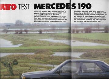 Roadtest MERCEDES 190, Autovisie 1983. beschikbaar voor biedingen