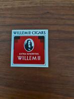 4254 Willem II Sigaren Reclame Sticker, Ophalen of Verzenden, Gebruikt