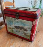Oud blik rood, Huis en Inrichting, Ophalen, Gebruikt, Minder dan 50 cm