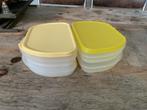 Tupperware stapelhalf setjes 2 bakjes met 1 deksel, Tupperware, Geel, Ophalen of Verzenden, Zo goed als nieuw