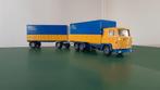 Tekno Scania 141 huifbakwagen met aanhanger., Hobby en Vrije tijd, Modelauto's | 1:50, Ophalen of Verzenden, Gebruikt, Bus of Vrachtwagen