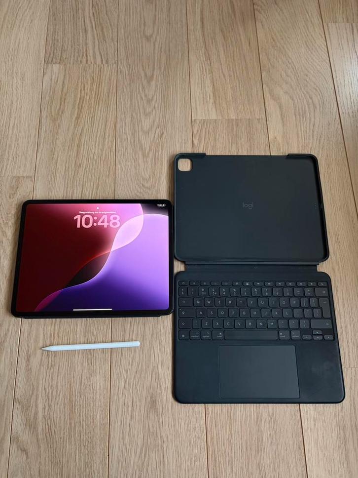 Z.g.a.n. Ipad Pro M4 13 inch complete set, Computers en Software, Apple iPads, Zo goed als nieuw, Apple iPad, Wi-Fi, 13 inch of meer