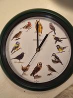 Vogelgeluiden Wandklok, Huis en Inrichting, Woonaccessoires | Klokken, Ophalen, Zo goed als nieuw, Analoog, Wandklok